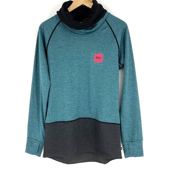 Picture Organic Clothing Sweatshirt Size Medium Womens Blue Pullover Turtleneck - Picture 1 of 11
